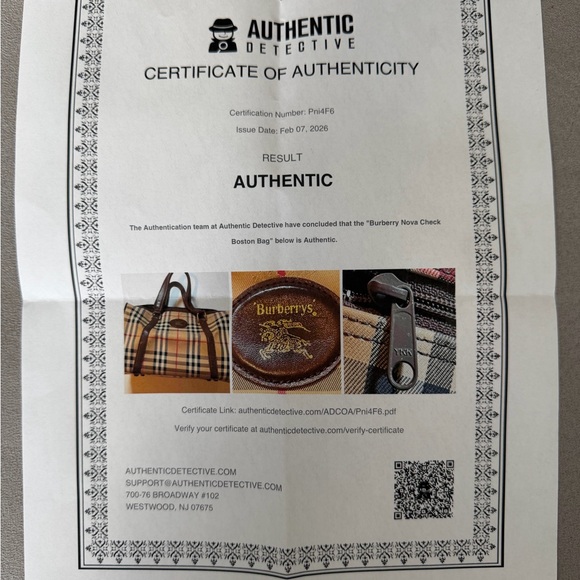 Burberry Novacheck Duffel Bag or large handbag vintage BURBERRYS with COA - Picture 11 of 16